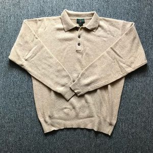 Vintage J. Crew Lambswool Polo Sweater - Large